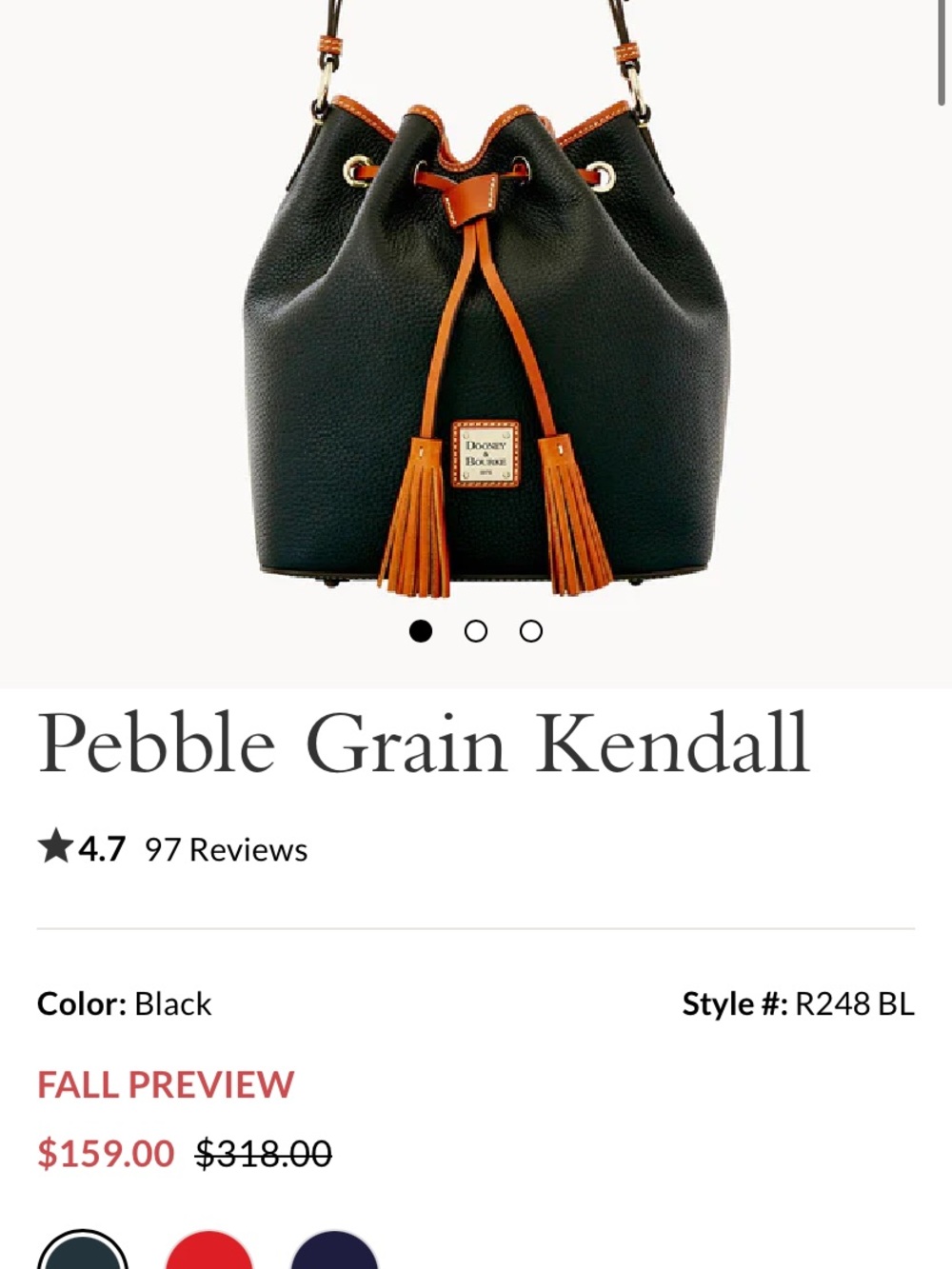 Dooney pebble leather bucket bag - Picture 12 of 14